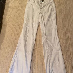 White linen pants